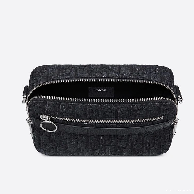 Cheap Messenger Dior Oblique Safari Motif Black Canvas 0814 Luxury